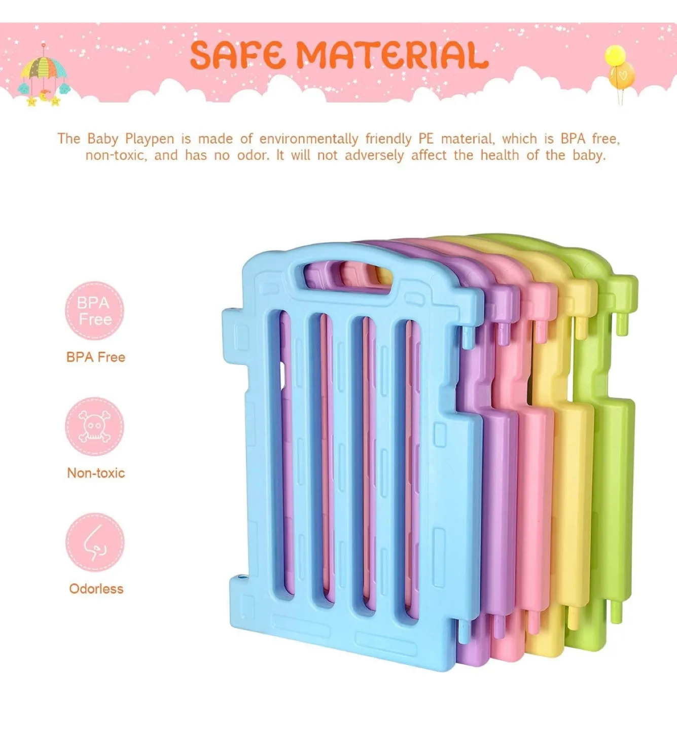 Baby Playpen Extra white activity panel + 2 connectors image indicator(5)