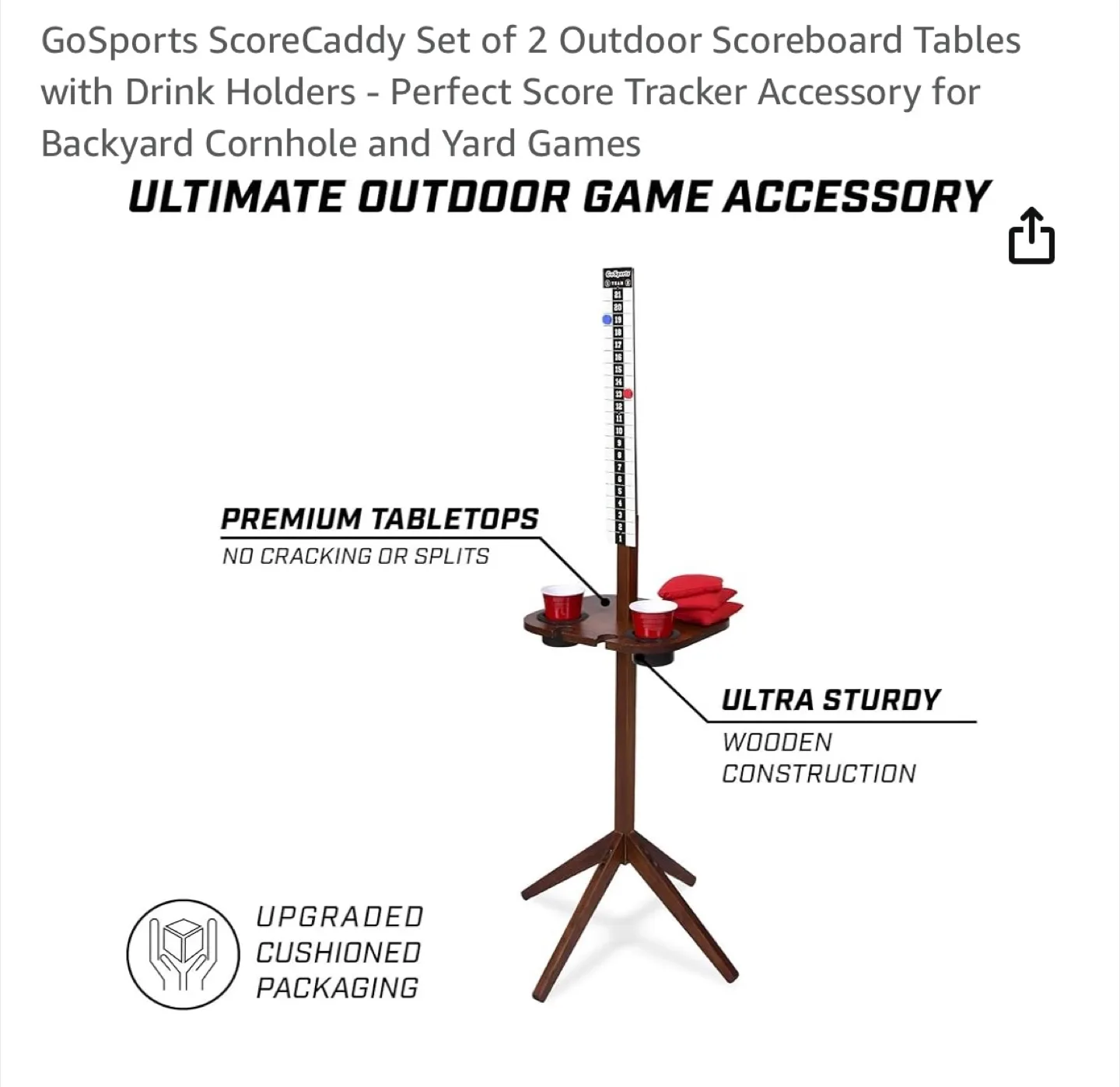 GoSports ScoreCaddy Set of 2 Outdoor Scoreboard Tables image indicator(7)