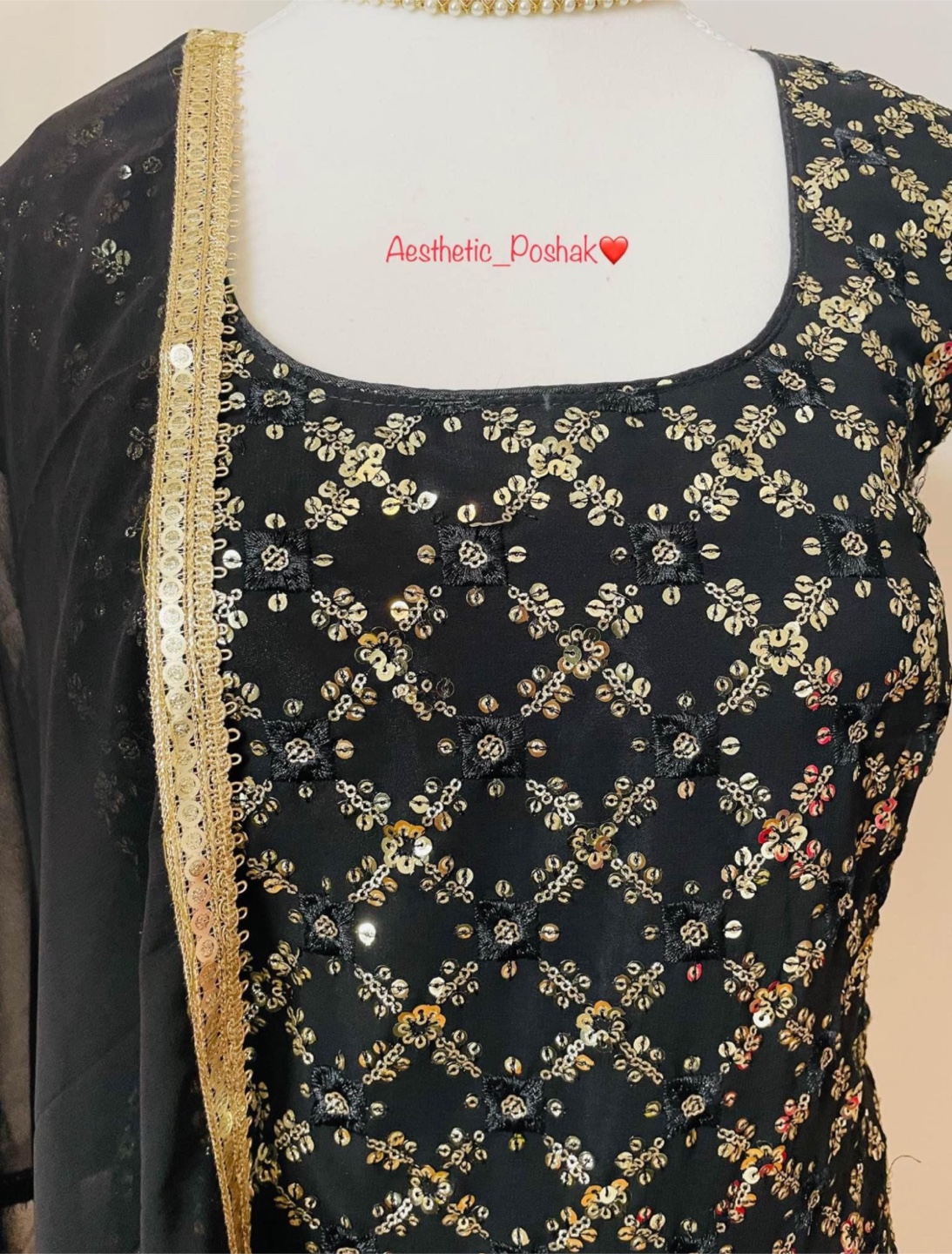 Gorgeous (Black only Pink sold out)  Embellished Sharara suit - photo 2