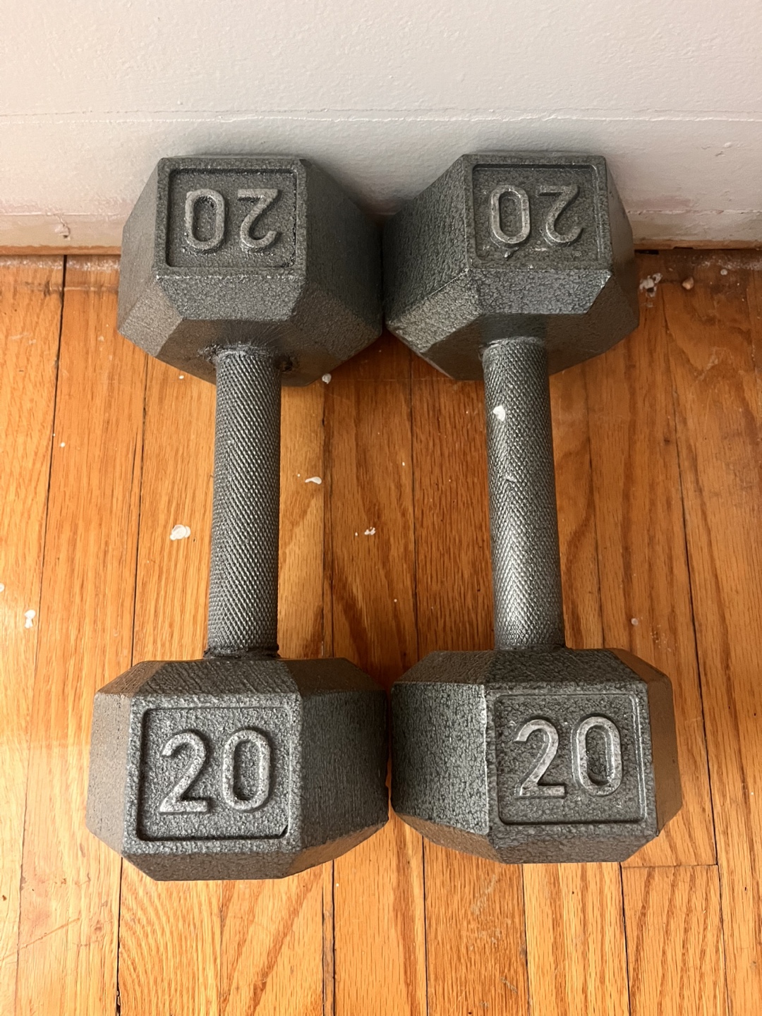 Pair of 20lb Hex Dumbbells