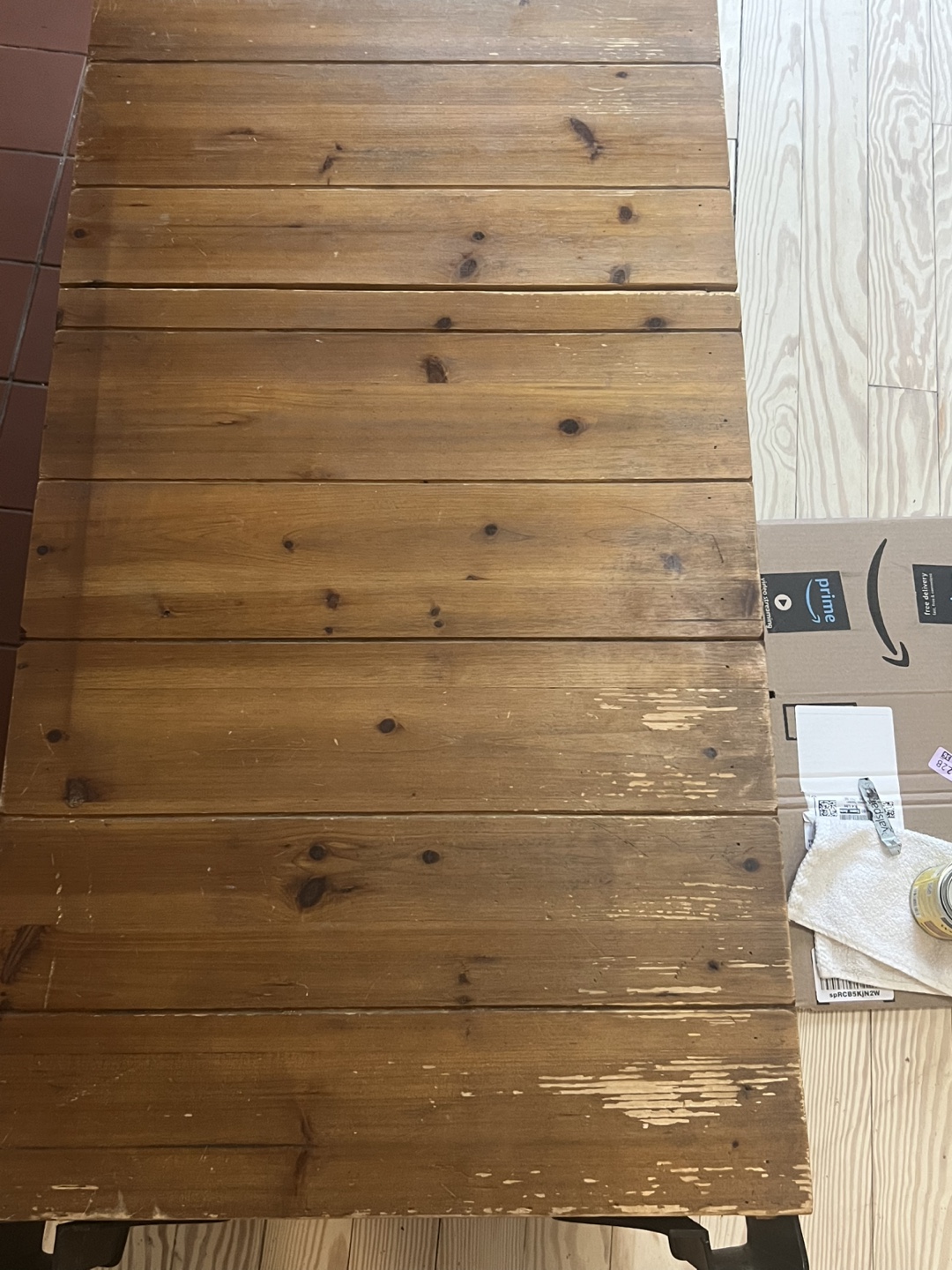 Industrial Style Wood and Metal Rolling Coffee Table - photo 2