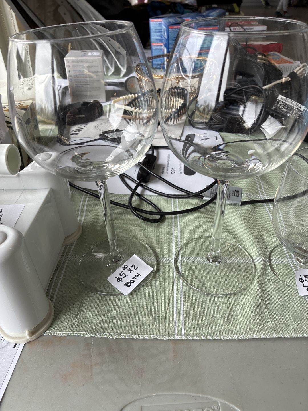 Pair of Elegant Wine Glasses