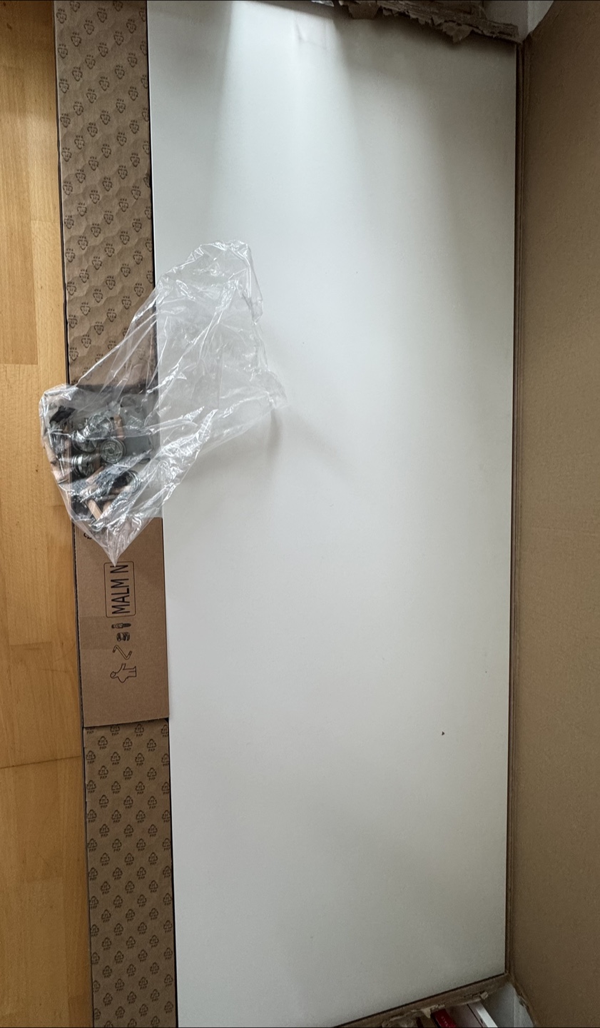IKEA queen  Malm bed+ bed side table