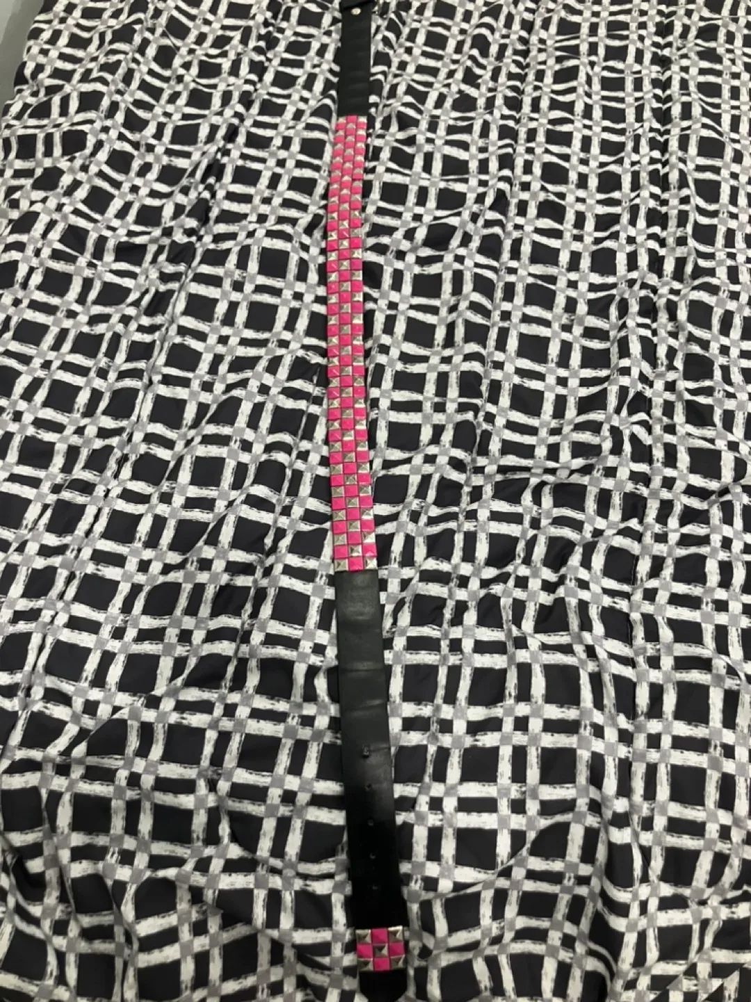 studded hot pink belt