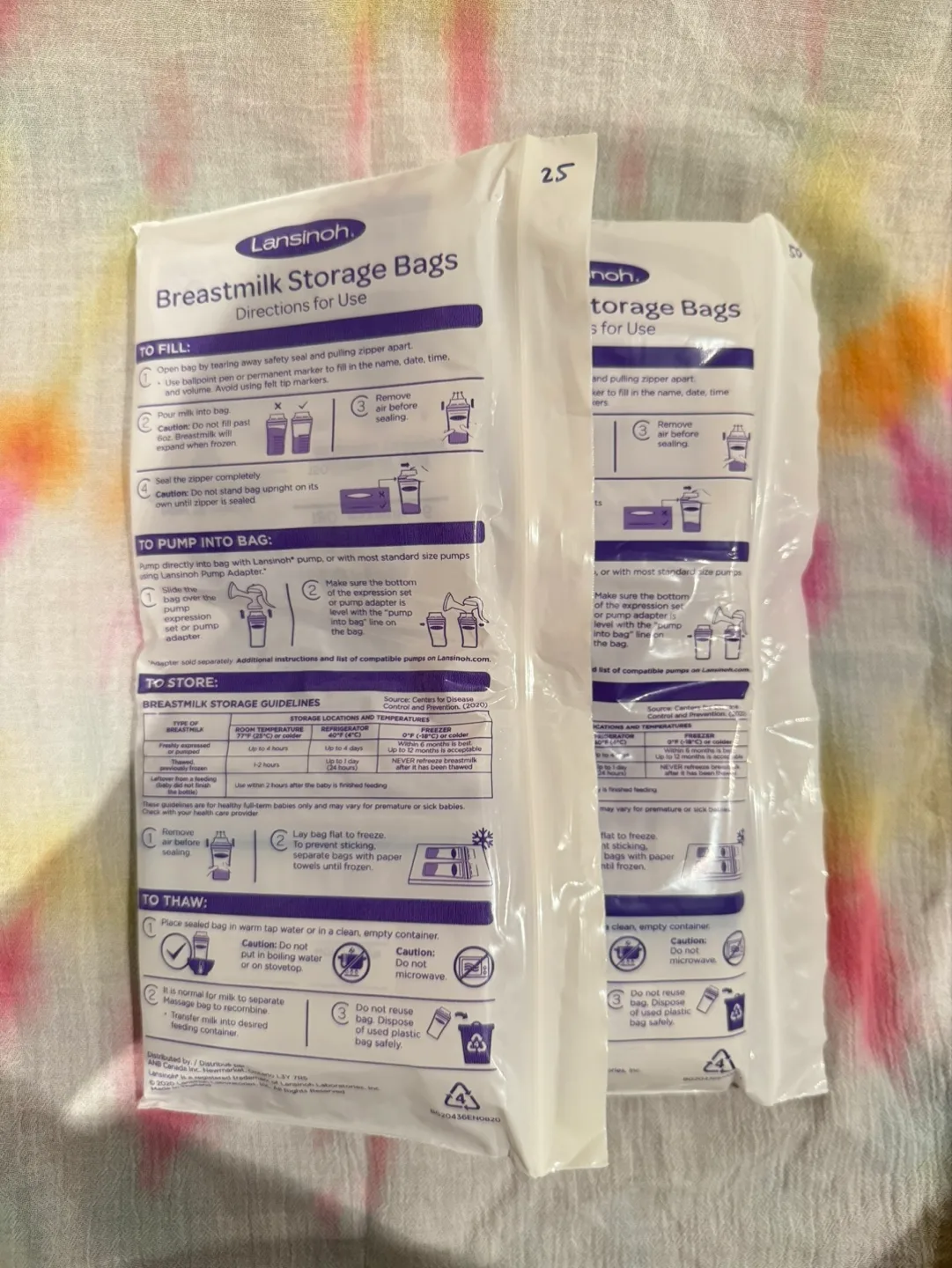 75pcs - Lansinoh Breastmilk Storage Bags (50 Count) thumbnail