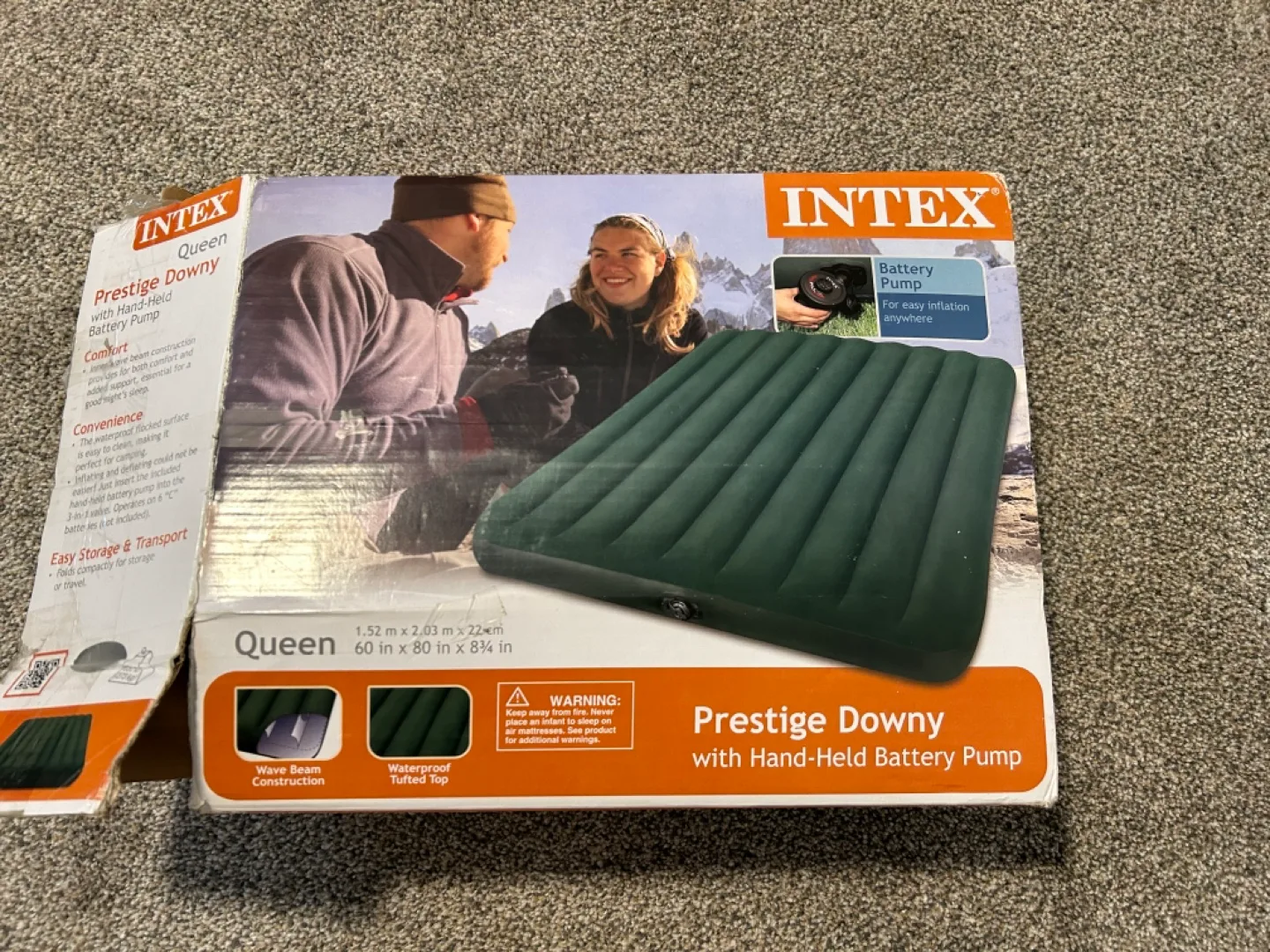 INTEX Prestige Queen Air Mattress with Battery Pump thumbnail