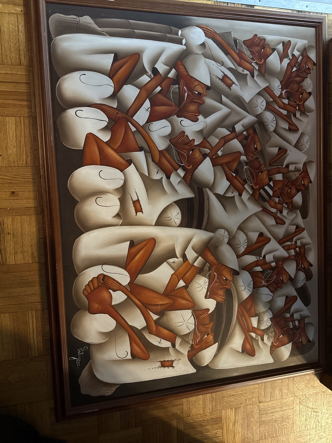 Framed Haitian Art Painting by Saint Louis