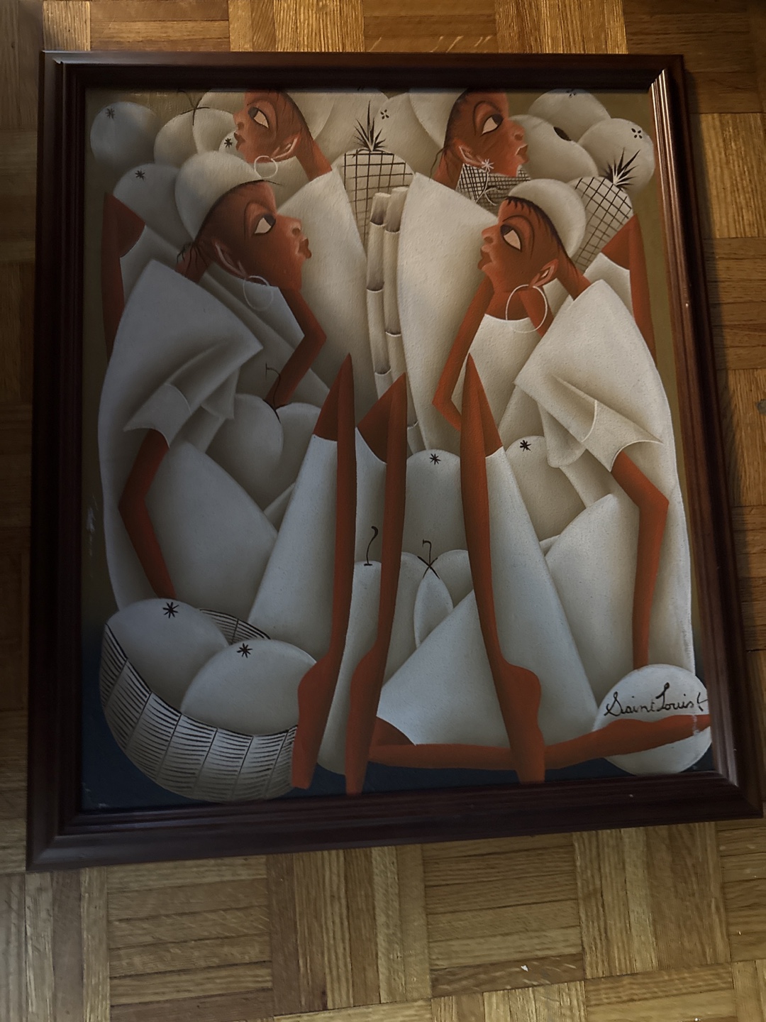 Framed Haitian Art Painting by Saint Louis - photo 3