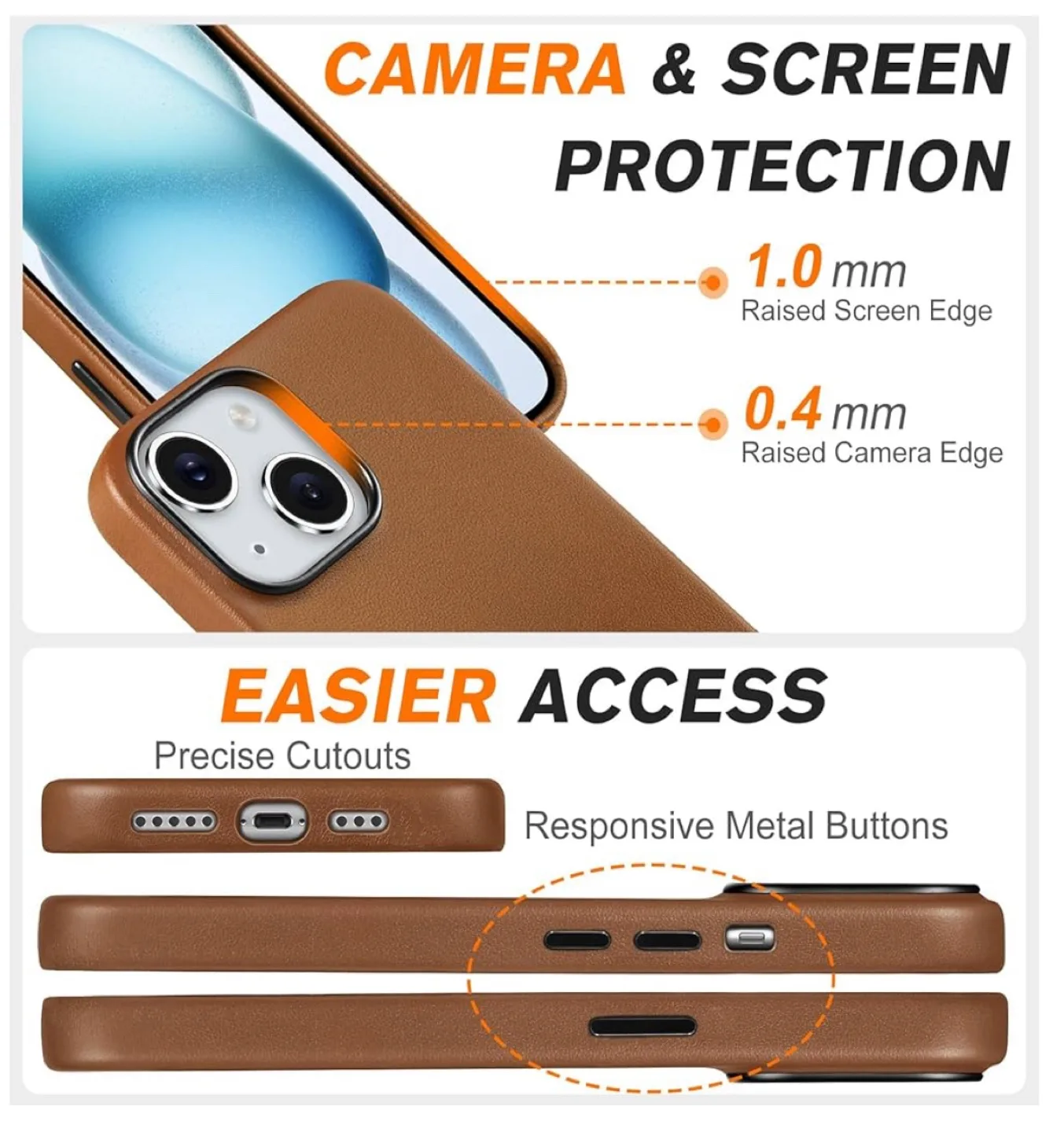 New Leather Phone Case for Apple iPhone 15 image indicator(7)