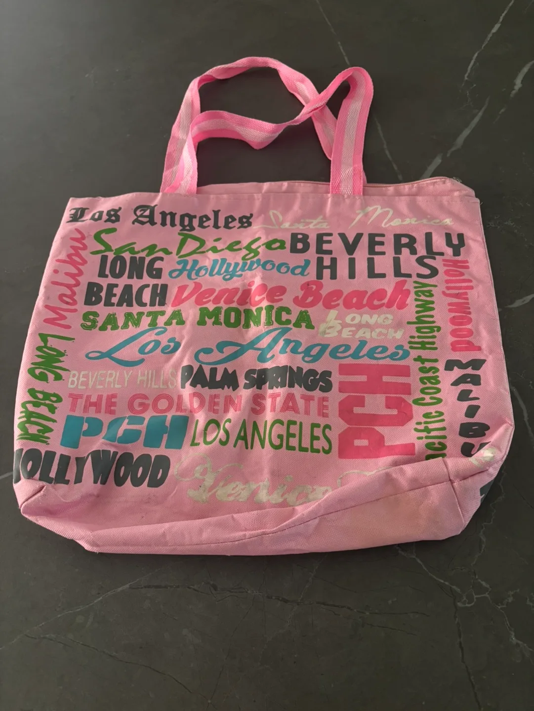 Pink California Tote Bag thumbnail