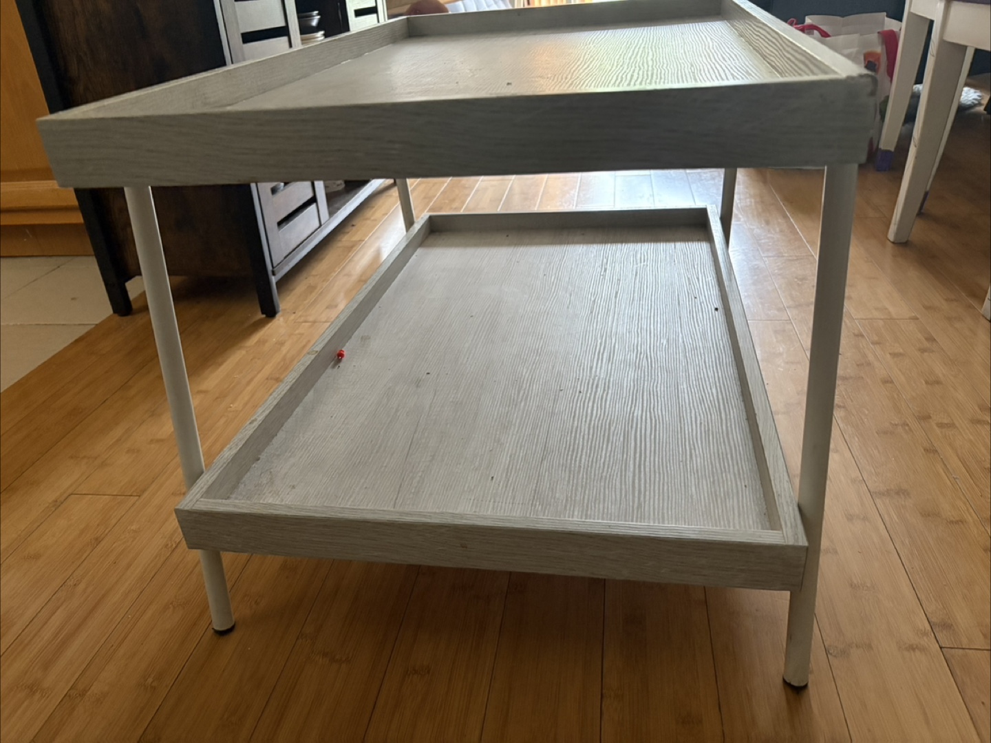 Two-Tiered Coffee Table - Light Gray - photo 2