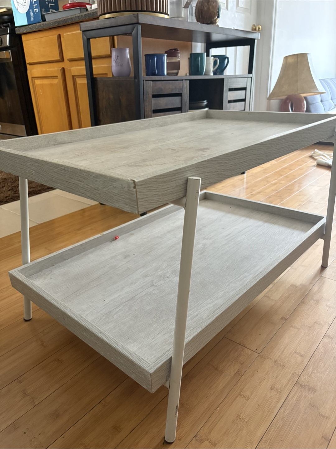 Two-Tiered Coffee Table - Light Gray - photo 4