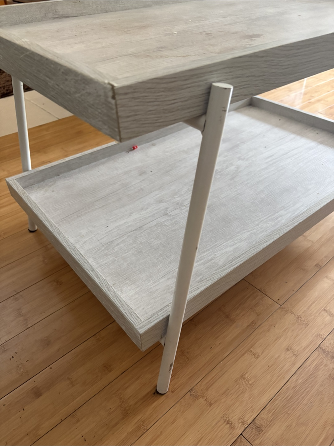 Two-Tiered Coffee Table - Light Gray