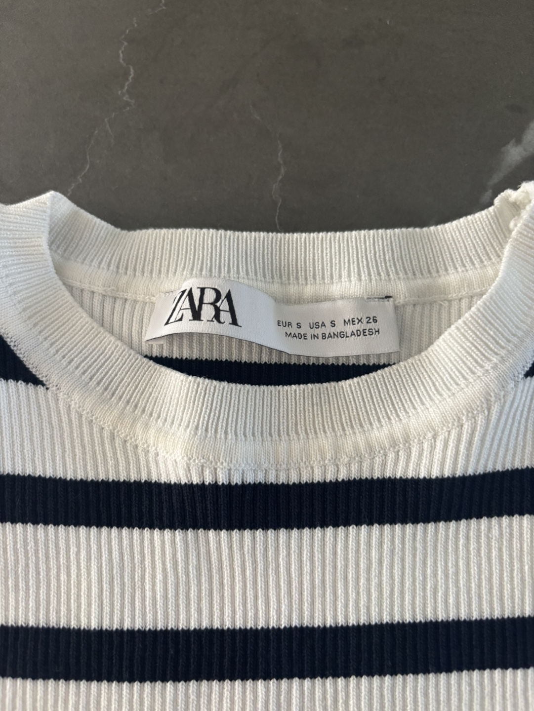 Zara Striped Sleeveless Crop Top Size Small