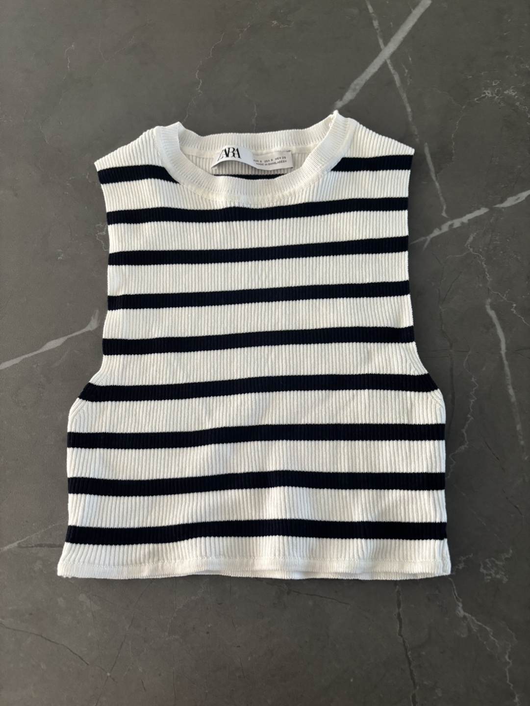 Zara Striped Sleeveless Crop Top Size Small - photo 2