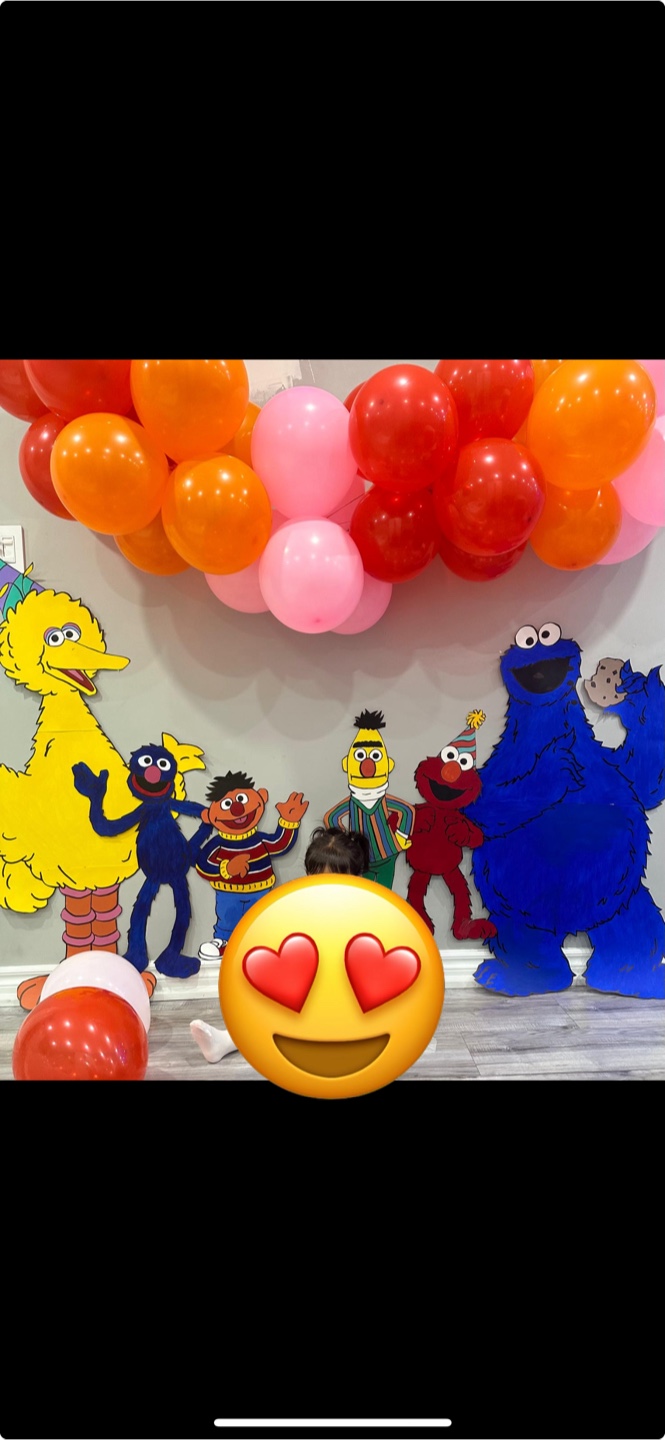 Sesame Street and Winnie the Pooh Party Cutouts
