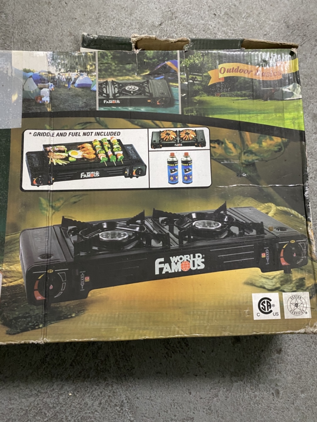World Famous Double Burner Portable Camping Stove