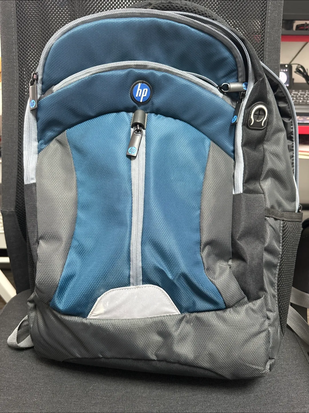 HP Laptop Backpack - Grey and Blue thumbnail