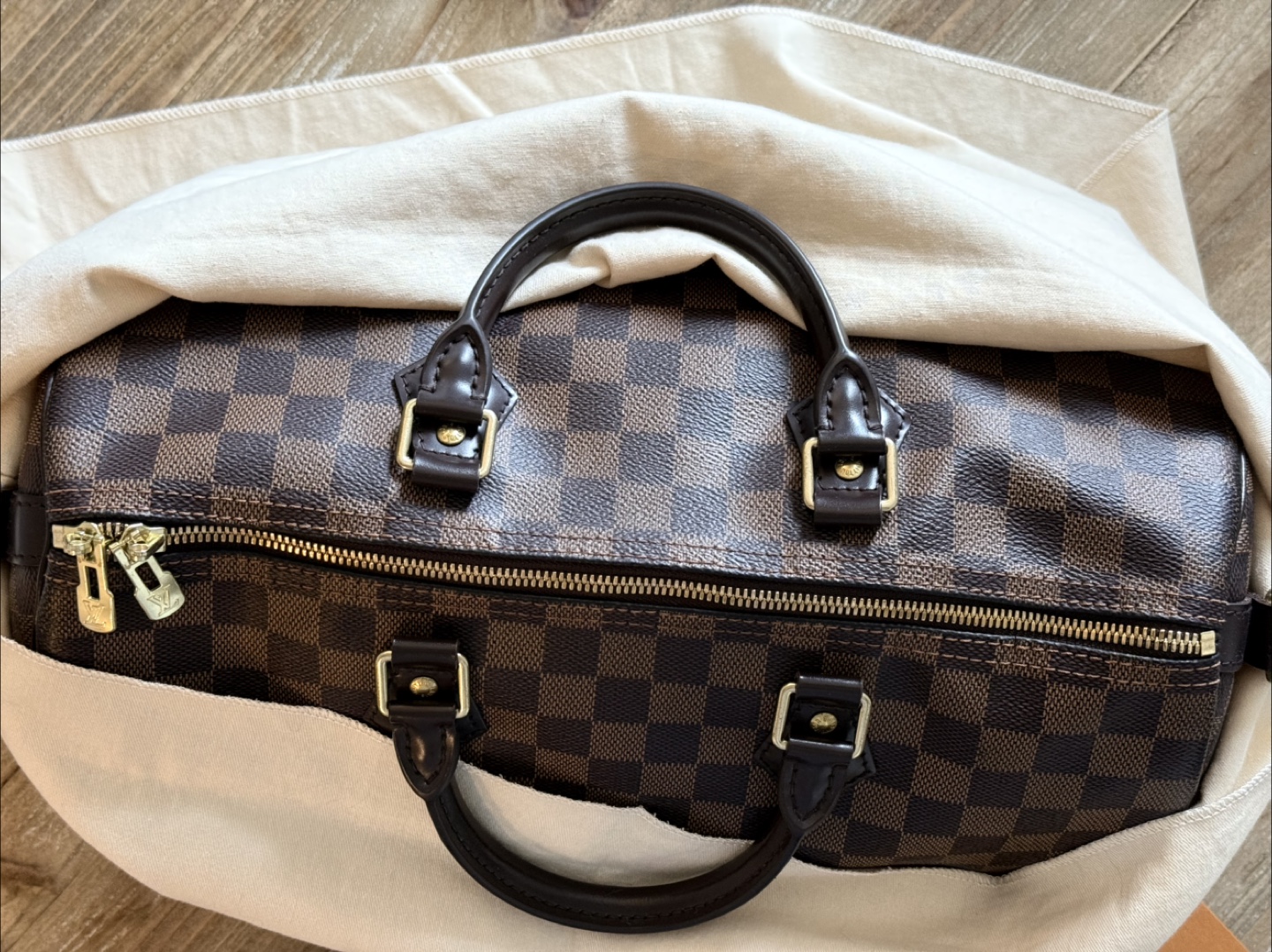 LOUIS VUITTON SPEEDY 35 BANDOULIERE - Receipt Included! - photo 2