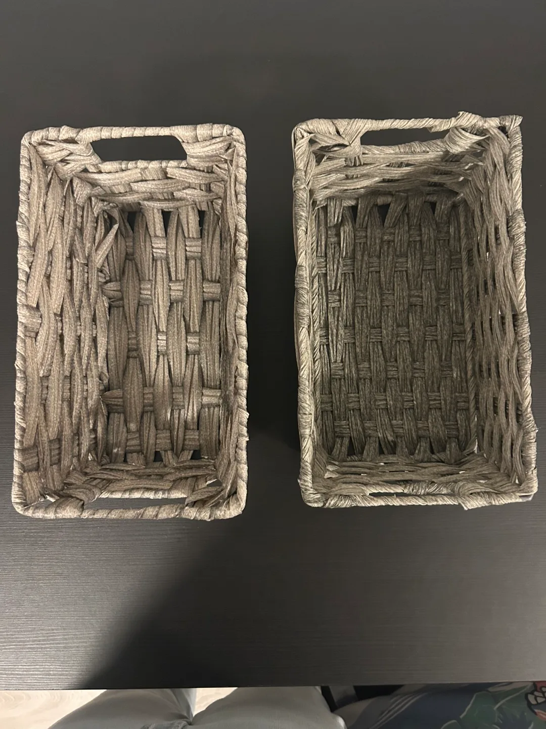 Set of Two Woven Storage Baskets thumbnail