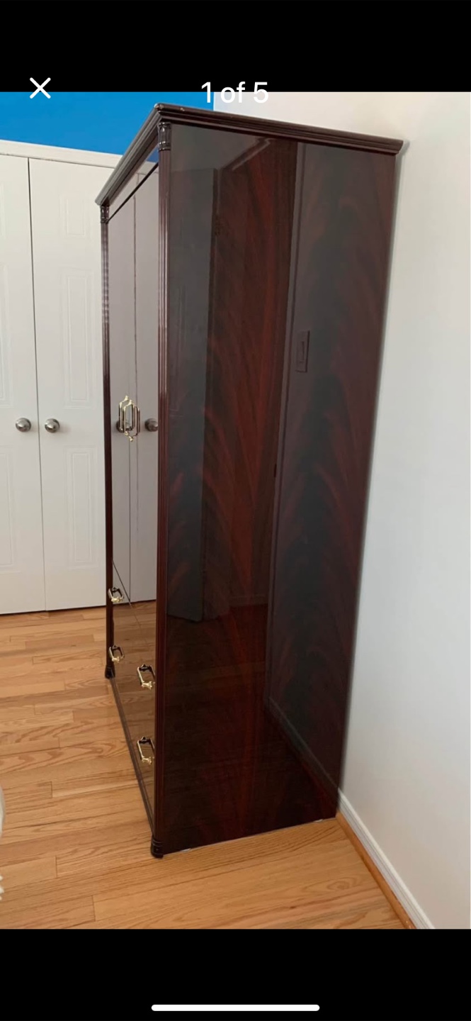 Gorgeous Mahogany Armoire with Mirror