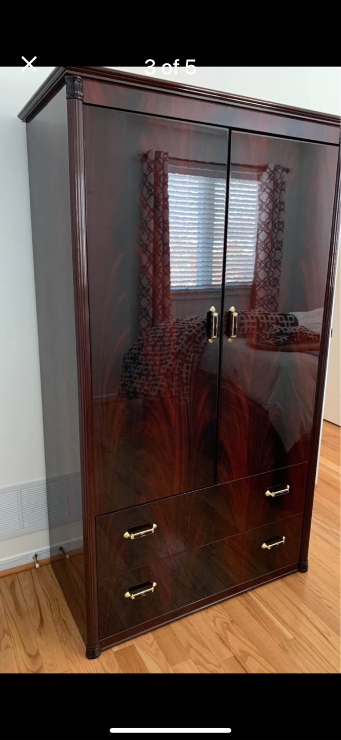Gorgeous Mahogany Armoire with Mirror - photo 3