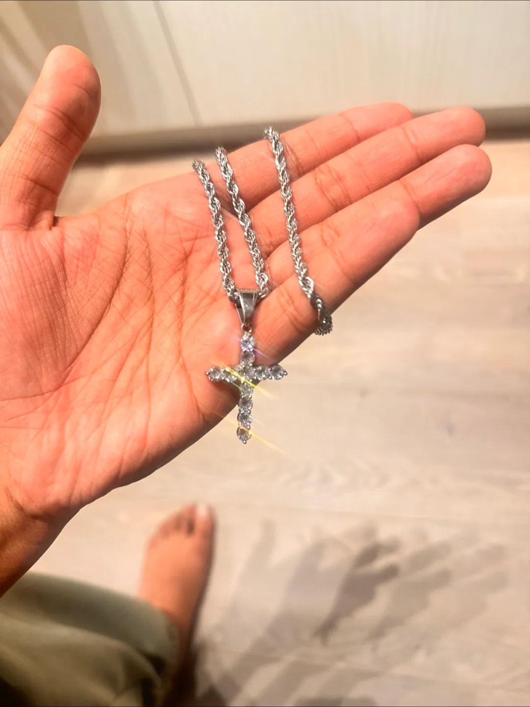 This week steal! 304 stainless steel Rope chain Cross pendant thumbnail