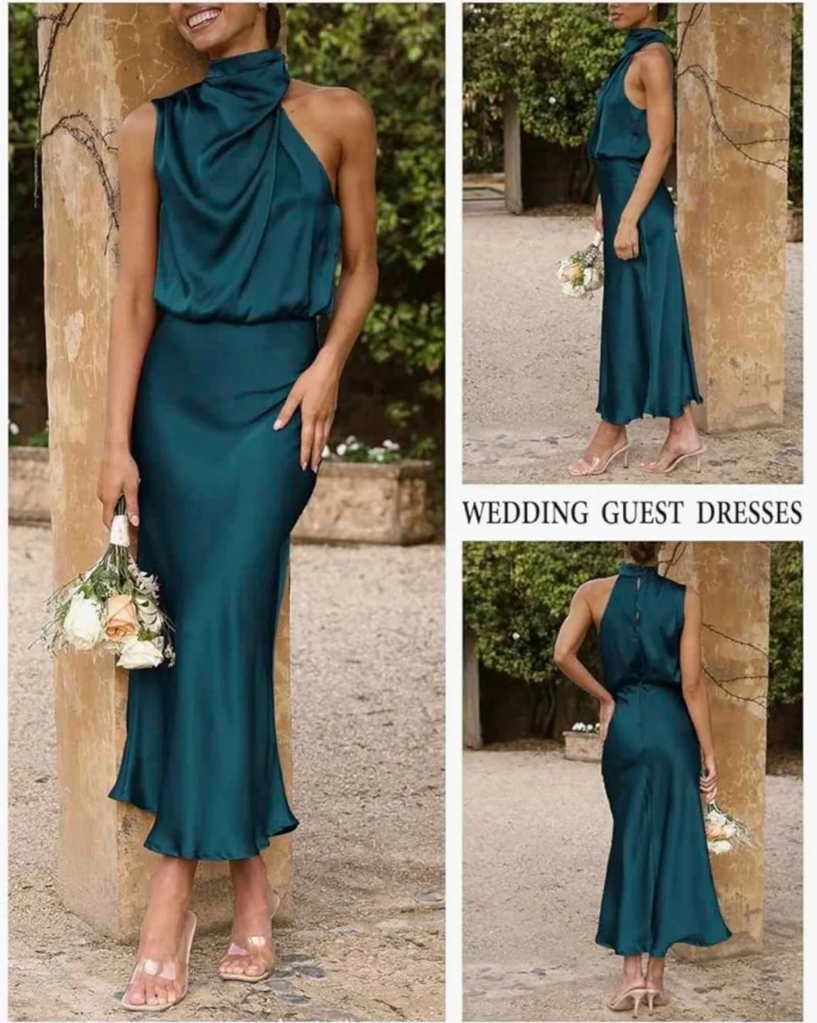 Elegant Satin Cowl Neck image indicator(3)