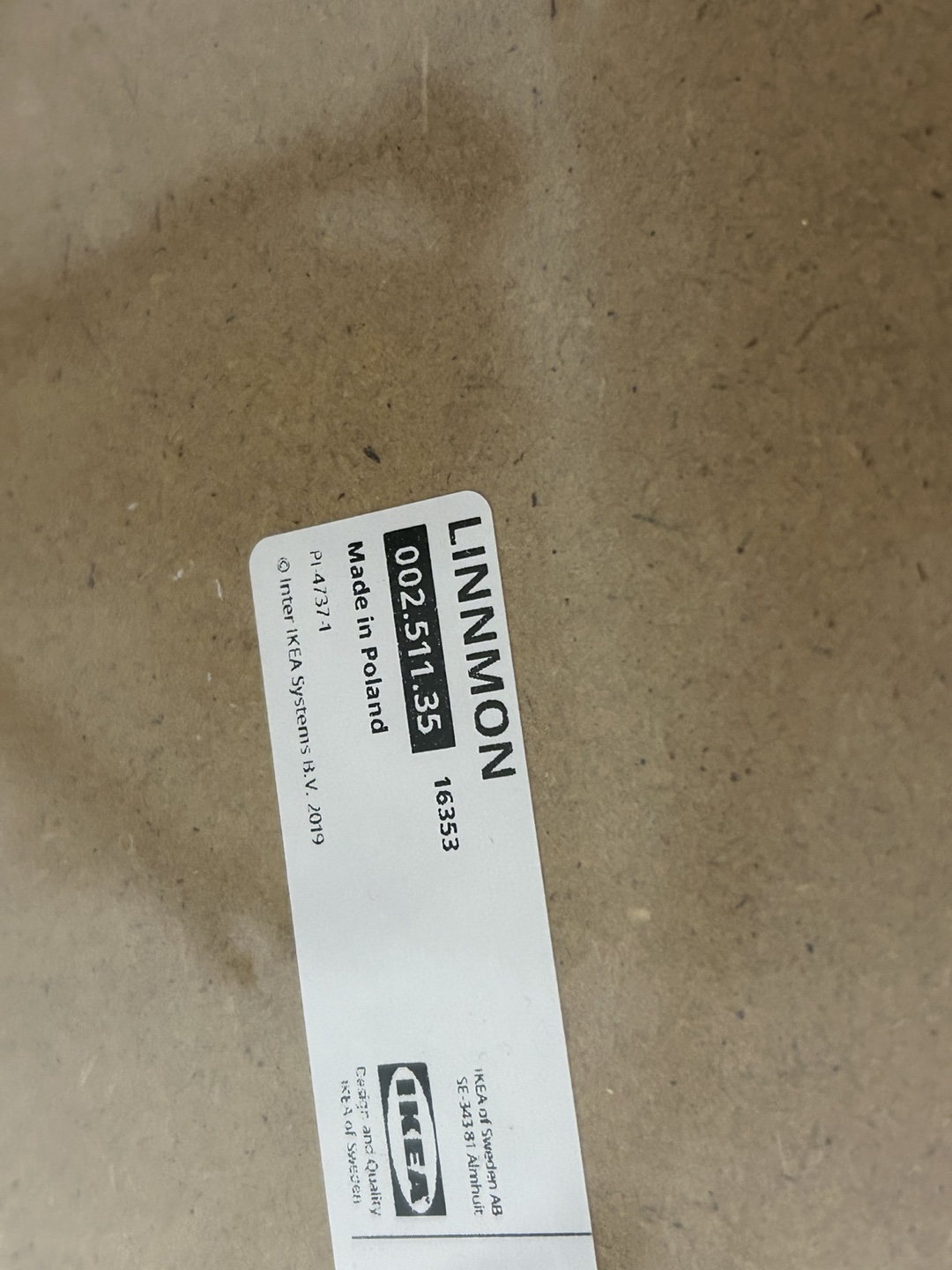 IKEA LINNMON Desk - White Tabletop, Black-Brown Legs - photo 3