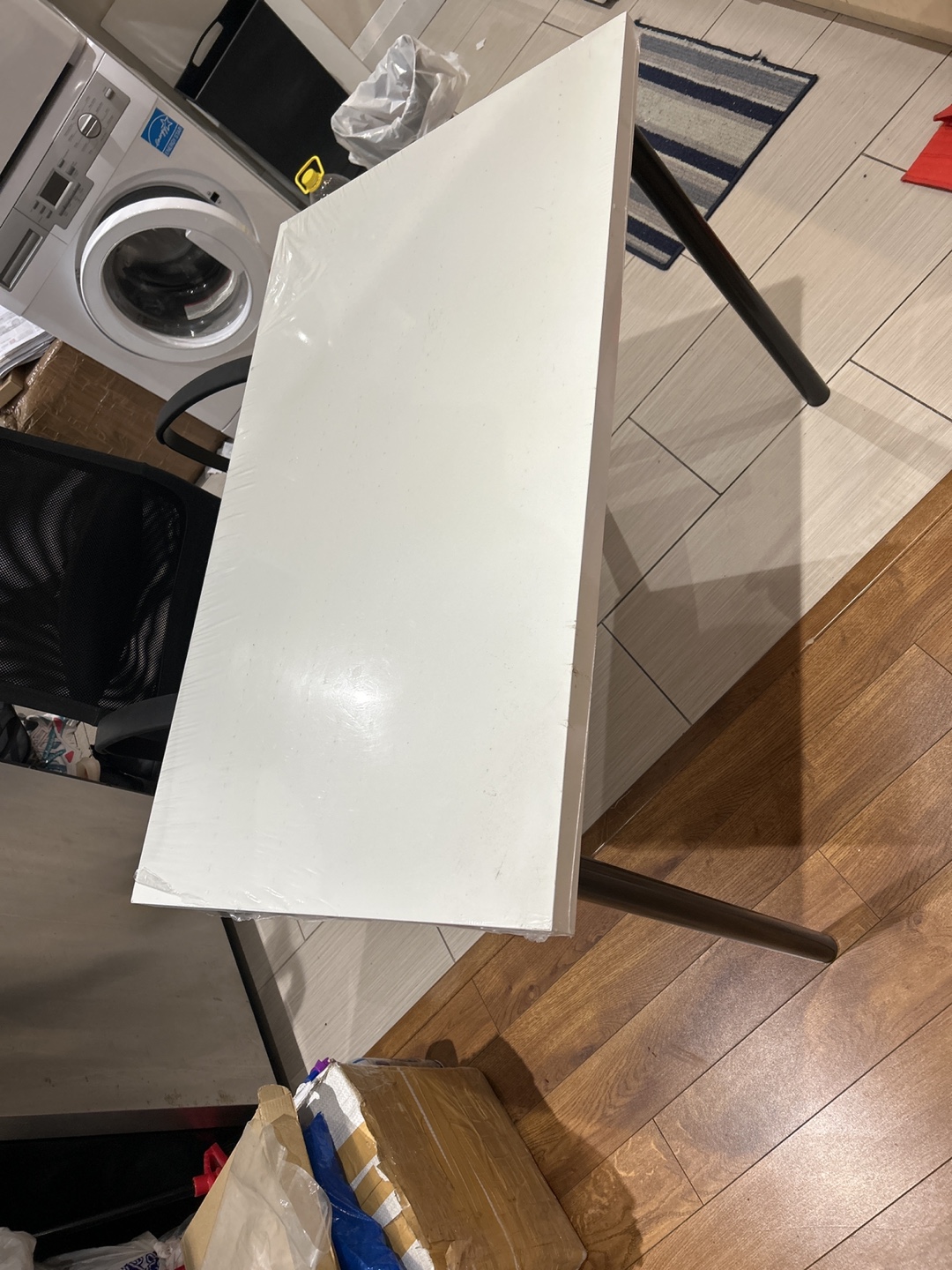 IKEA LINNMON Desk - White Tabletop, Black-Brown Legs - photo 4