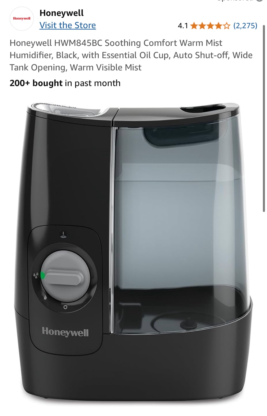 Honeywell “Warm” Humidifier