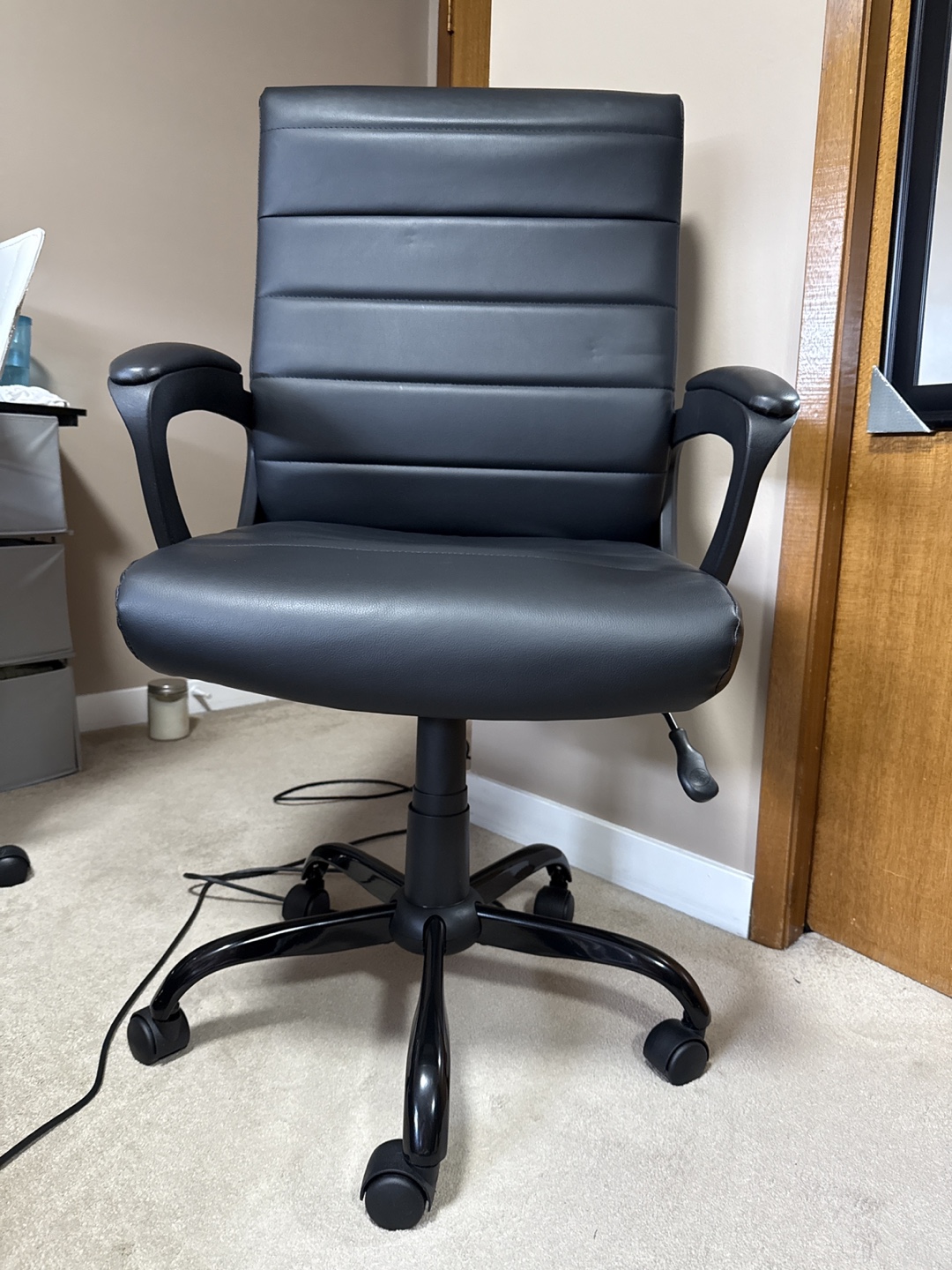 Black Office Chair with Adjustable Height