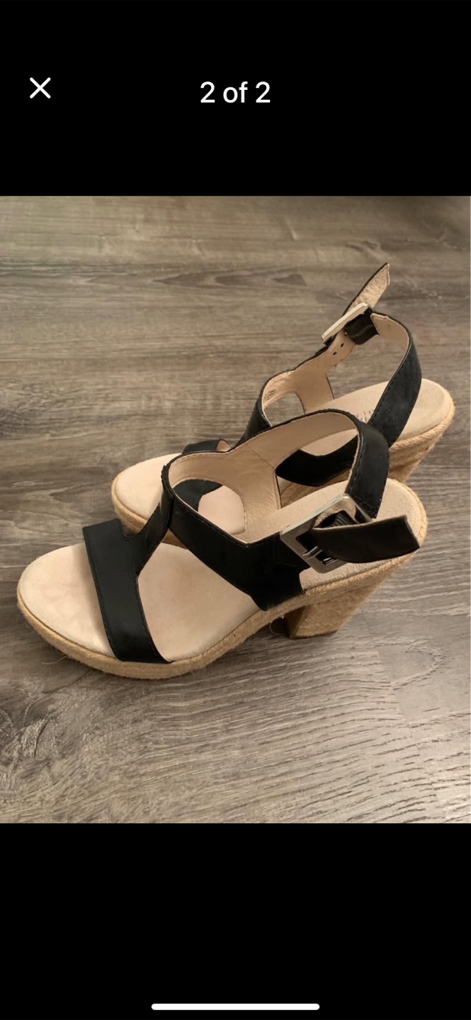 Michael Kors Black Wedge Sandals