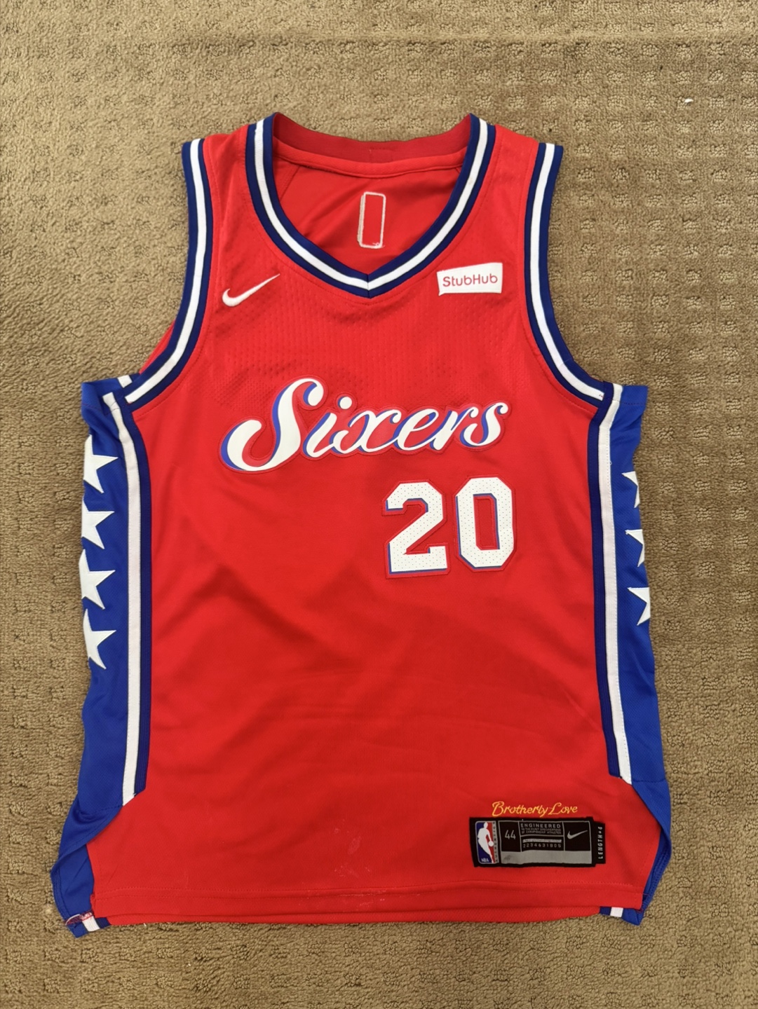 Philadelphia Sixers NBA Jersey Size 46