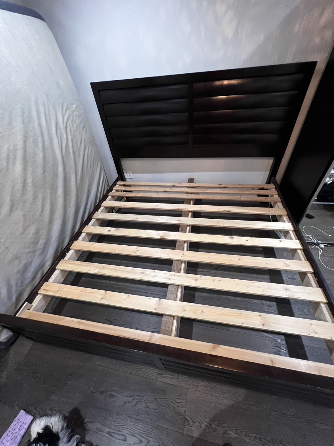 King size mahogany hardwood bed frame - photo 2