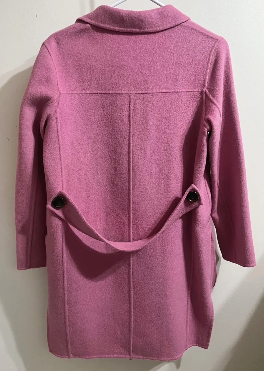 Rose red wool coat image indicator(2)