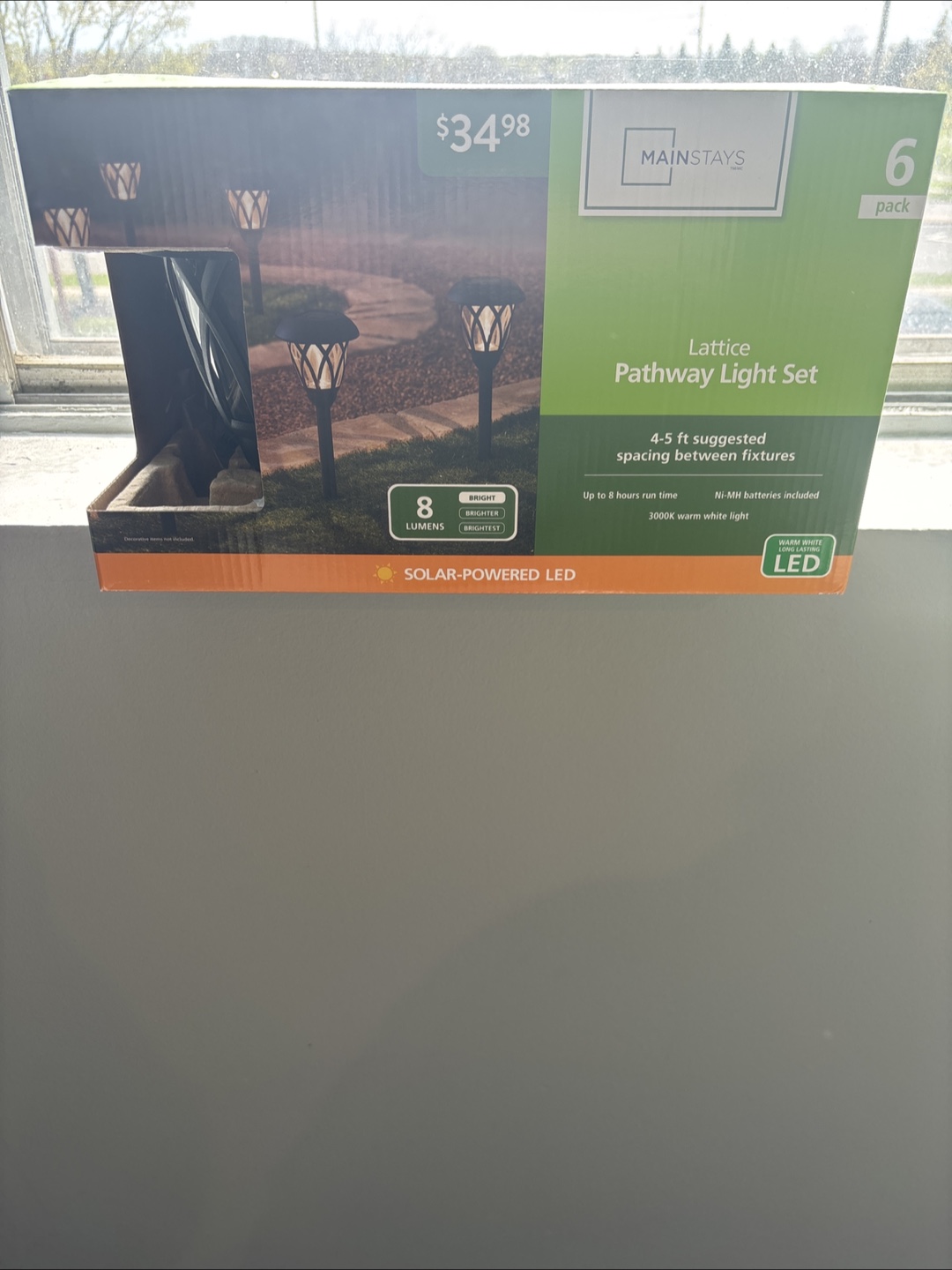 Mainstays Pathway Lights and String Lights - New in Box