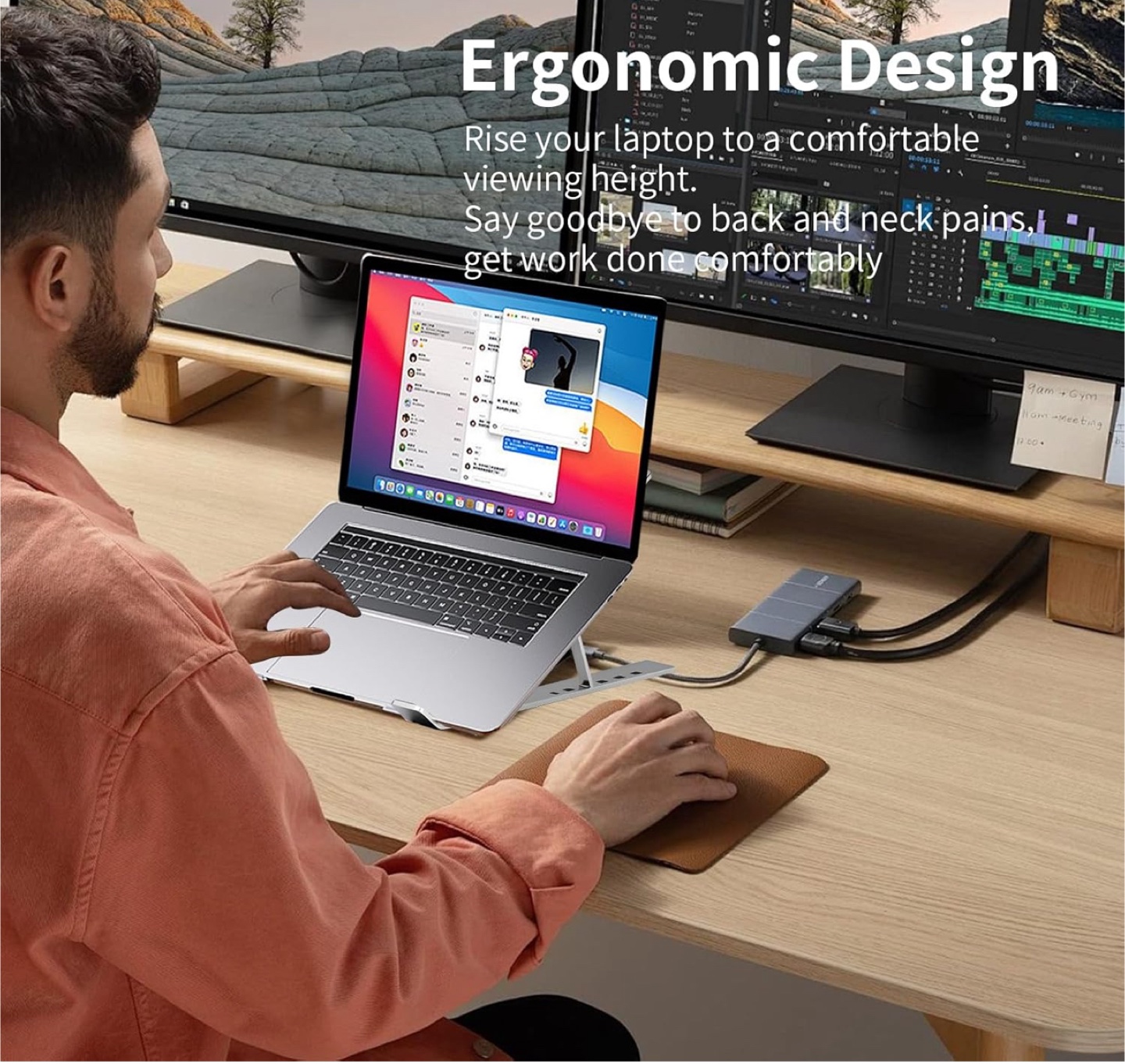 SAIJI Portable Laptop Stand (Model: X2) - Silver - photo 4