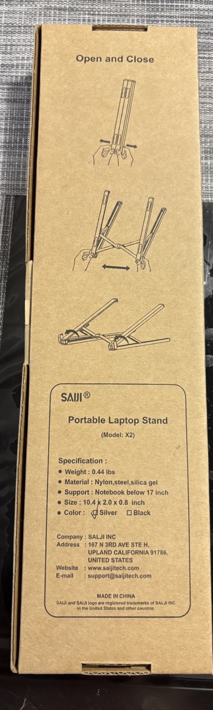 SAIJI Portable Laptop Stand (Model: X2) - Silver