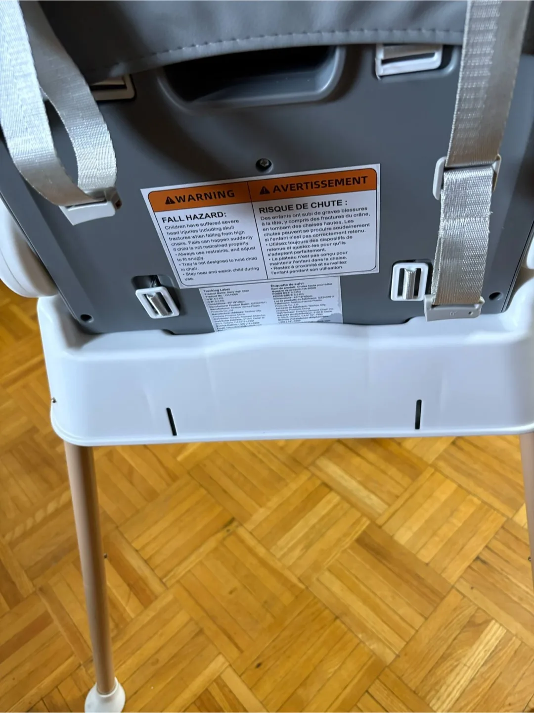 Foldable High Chair with Tray - Grey image indicator(2)
