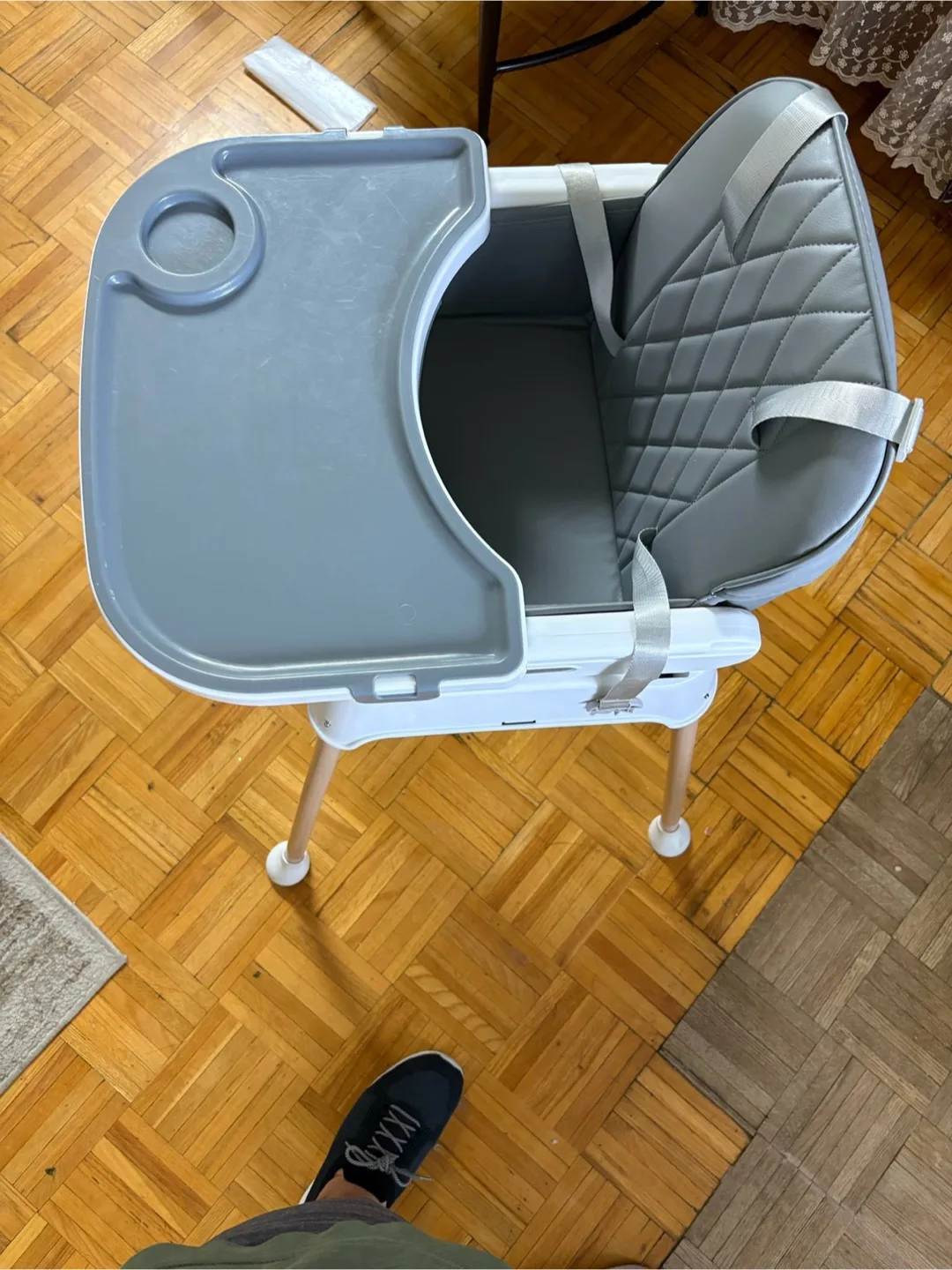 Foldable High Chair with Tray - Grey image indicator(3)