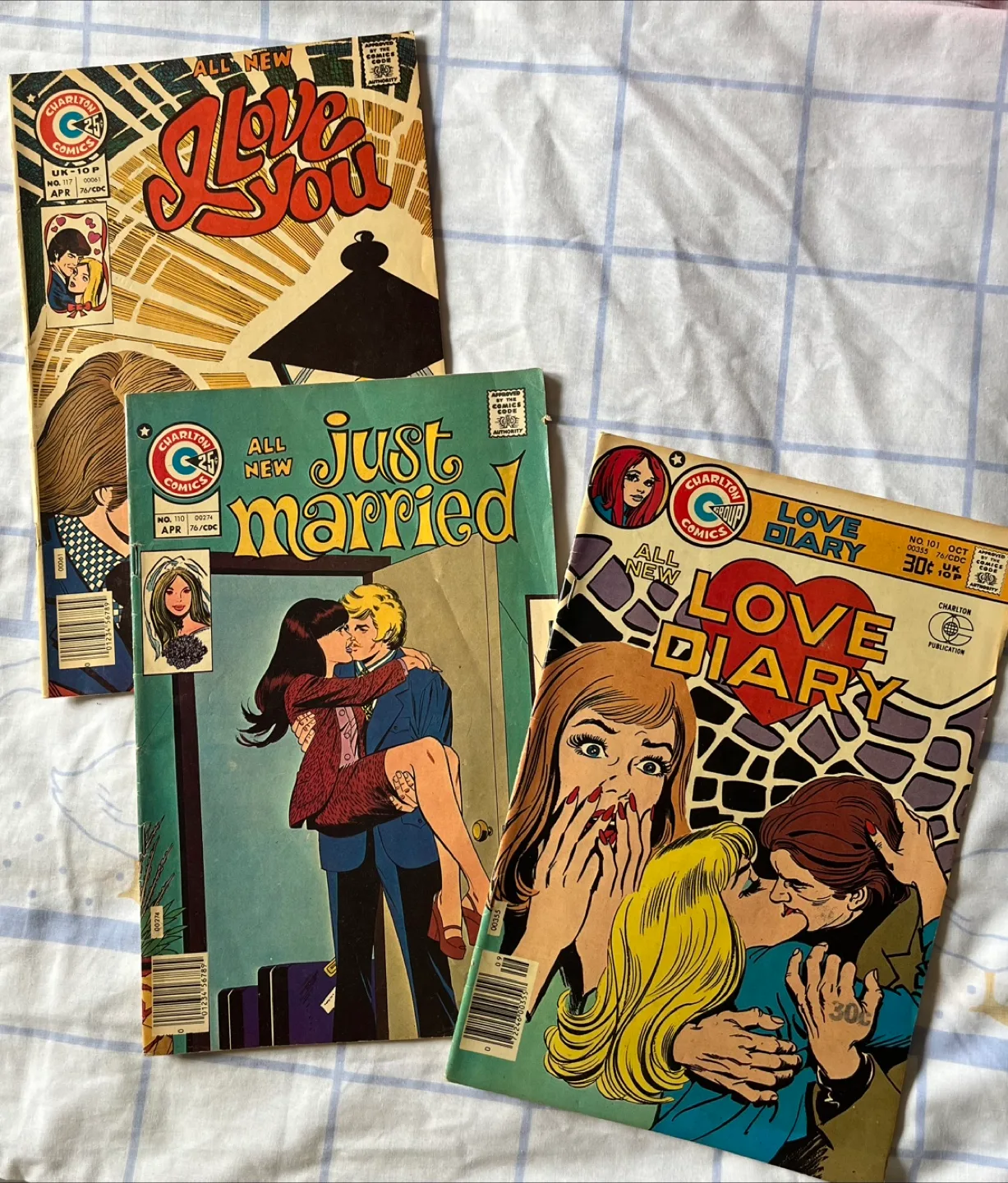 Vintage Charlton Comics Lot: Love You, Just Married, Love Diary image indicator(3)