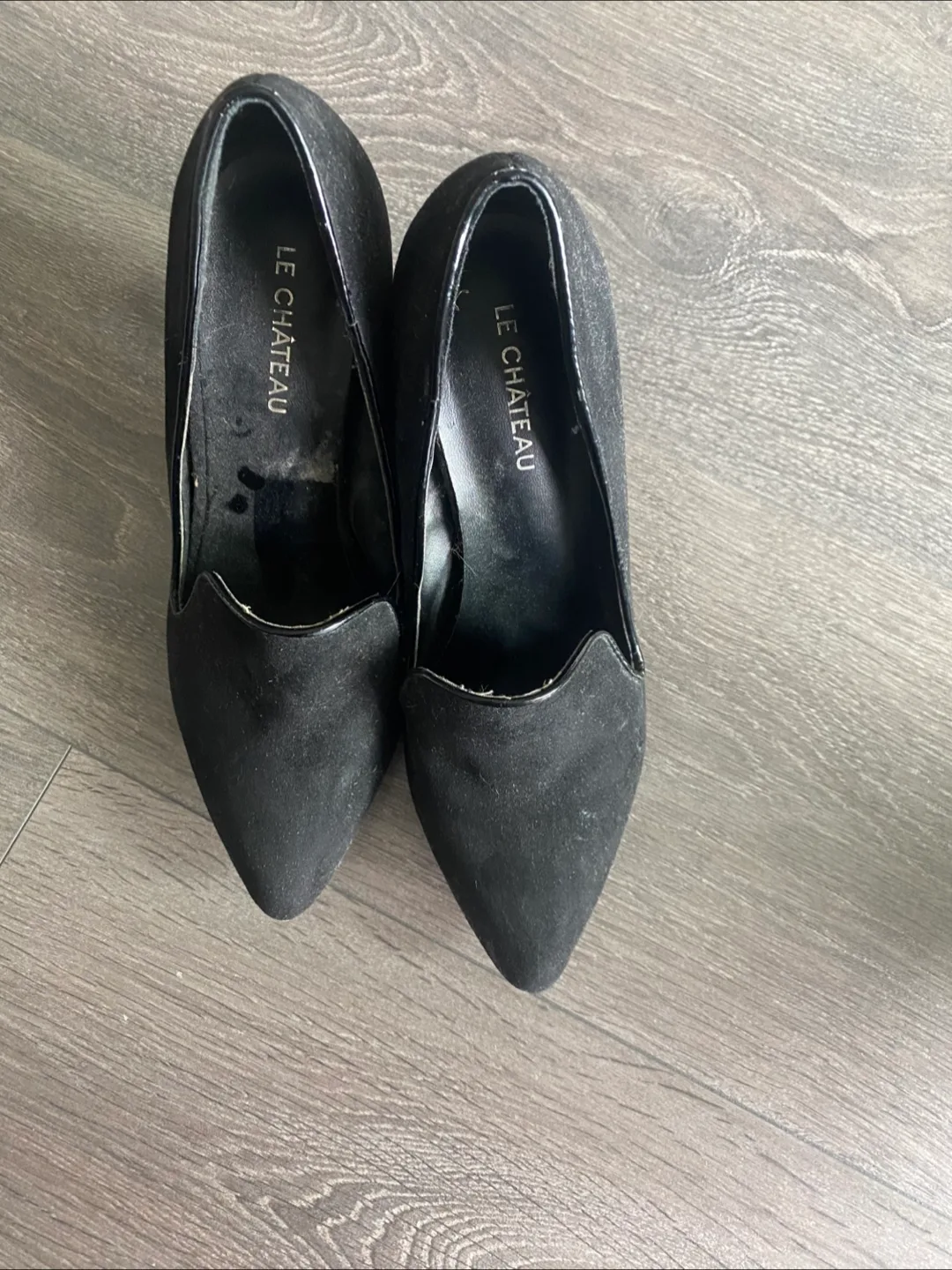 Le Chateau Black Suede Heels thumbnail