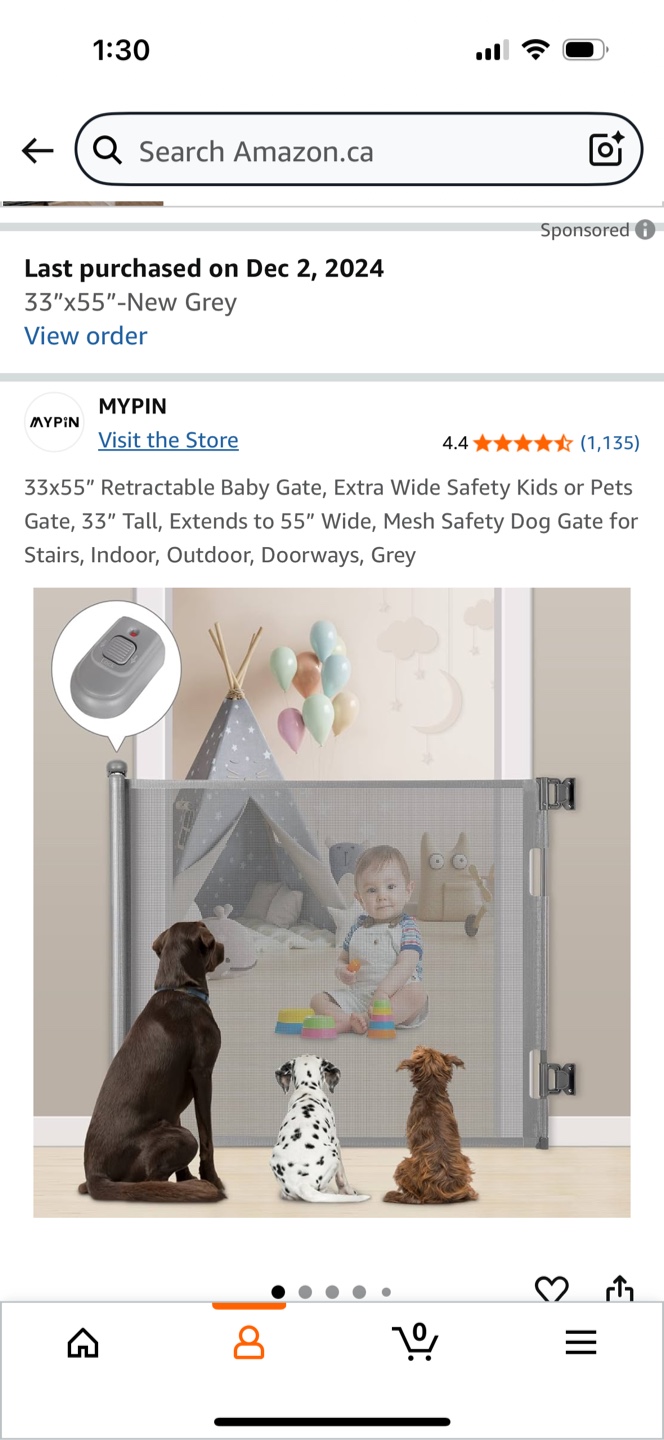 MYPIN Retractable Baby Gate - Grey - photo 2