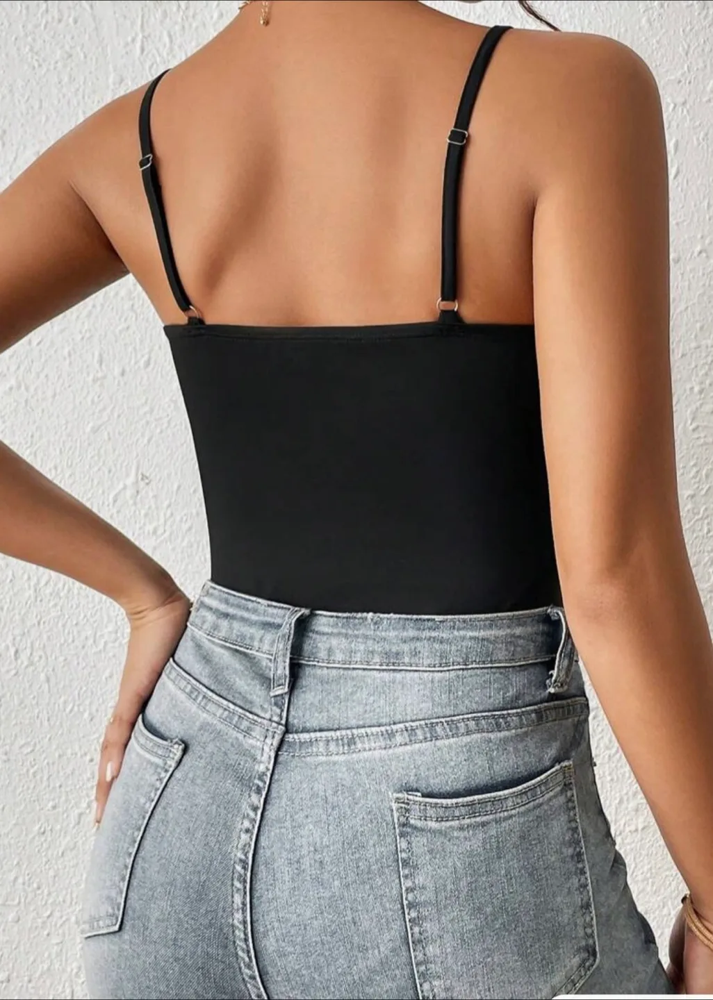 Black Cross-Front Bodysuit image indicator(3)