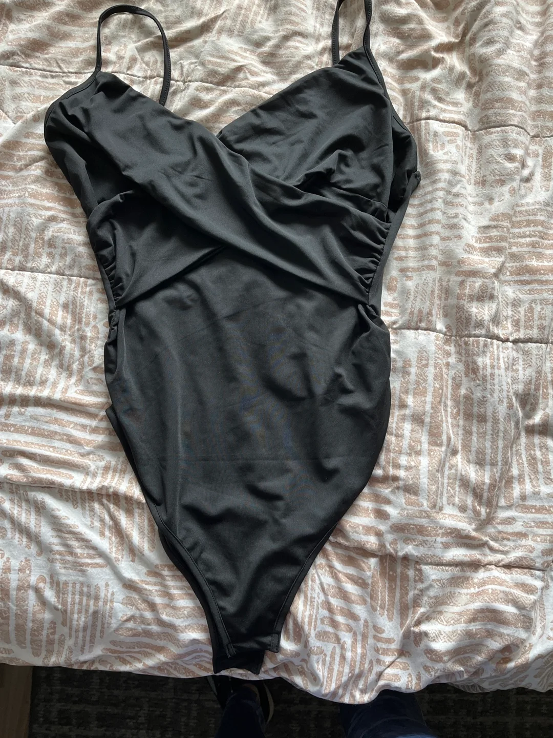 Black Cross-Front Bodysuit image indicator(5)