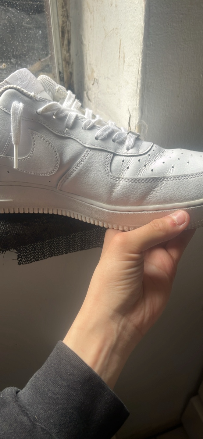Nike Air Force 1 '07 White Leather Sneakers  men’s size 12 - photo 2