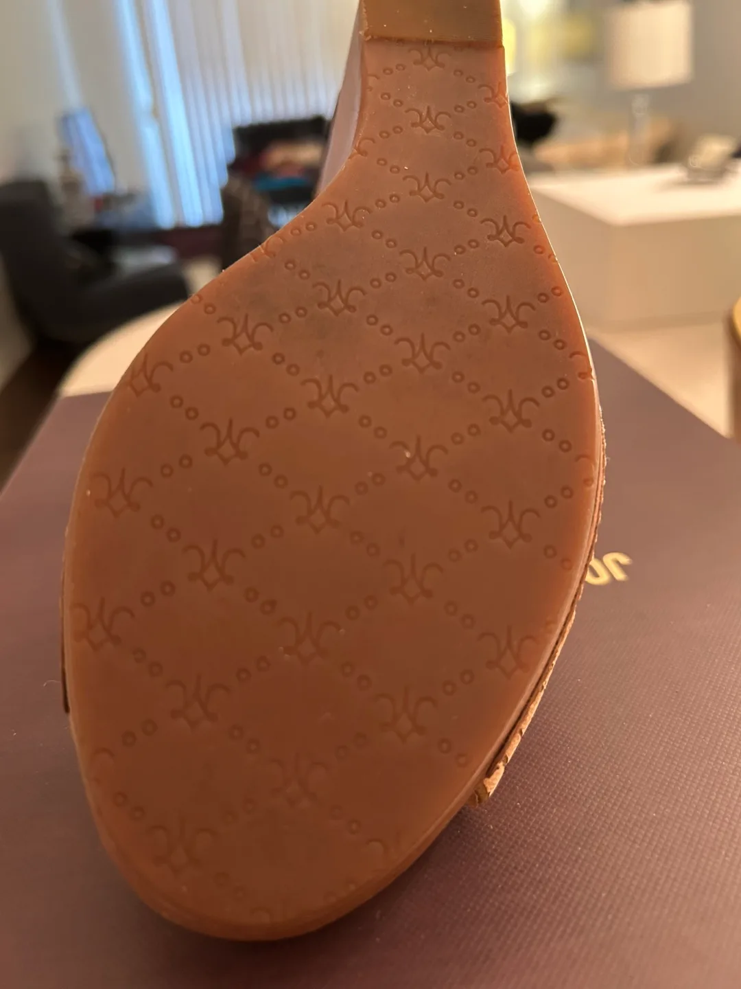 Cork & Gold Wedge Sandals (Size 8) image indicator(8)