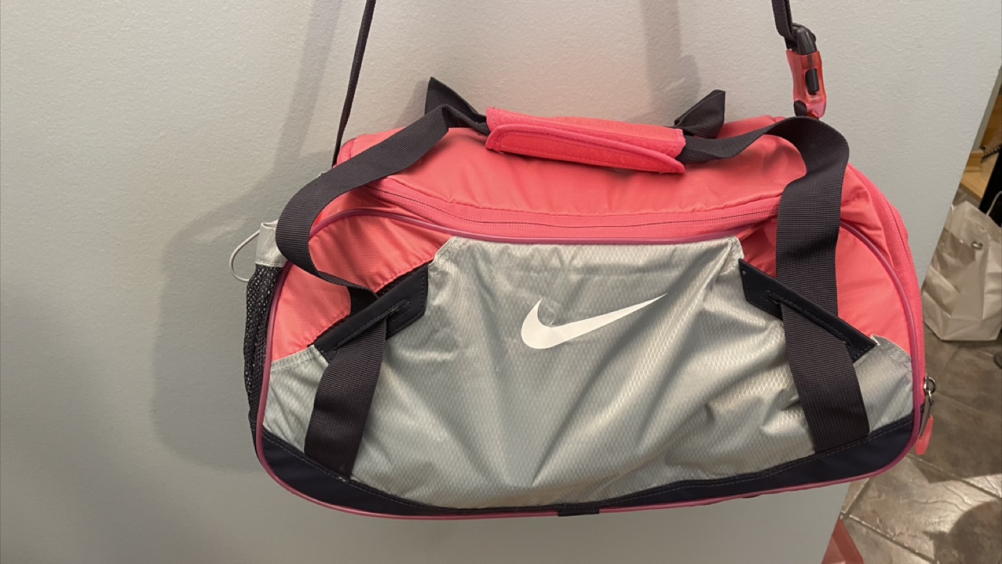 Nike Pink and Gray Gym Bag - photo 2