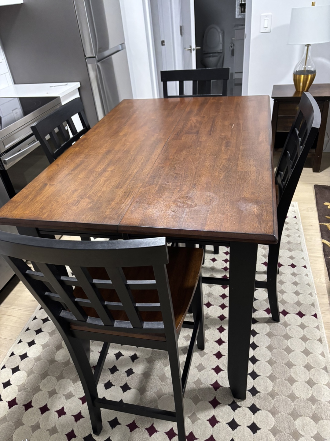5-Piece Dining Set: Table and Four Chairs - photo 2